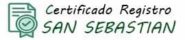 certificado registro San Sebastián