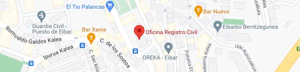 plano Registro Civil Eibar Guipuzcoa