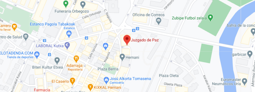 Situación del Registro Civil de Hernani